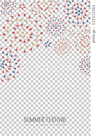 夏祭りの花火の背景イラスト 夏祭りの花火の背景イラスト 115312361