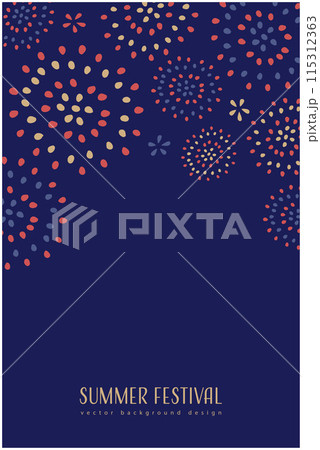 夏祭りの花火の背景イラスト 夏祭りの花火の背景イラスト 115312363