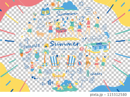 人們享受夏天 115312580