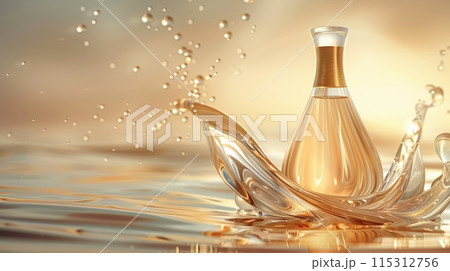 Mock up Luxury perfume bottle and luxury background 115312756