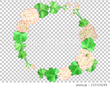 Rose Geranium Wreath 115314284