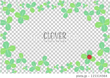 Background illustration of clover and ladybug 115314364