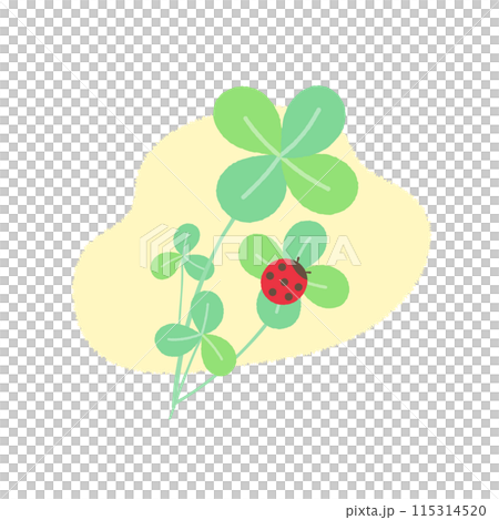 Clover and ladybug illustration 115314520