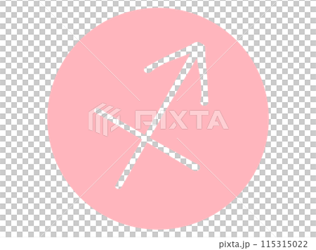 簡單的射手座星座標記插畫素材 115315022