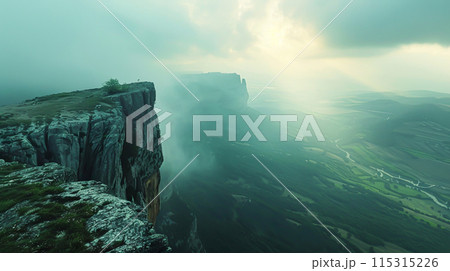 Majestic Landscape: A 4K Capture of Nature's Splendor from a Unique Perspective 115315226