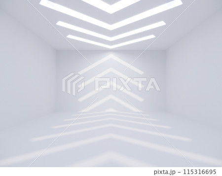 Empty  white space interior with sunlight and shadow, 3d rendering 115316695