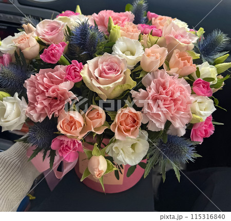 Bouquet of different beautiful flowers 115316840