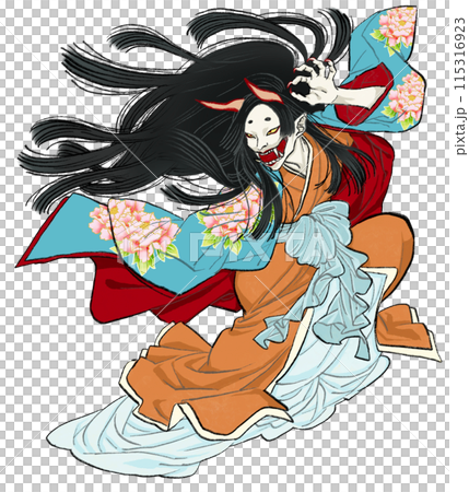 和服を着た鬼女 和服を着た鬼女 115316923