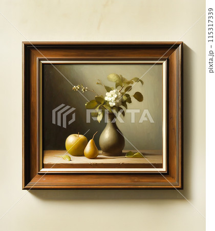 額縁付　静物画　油絵　絵画 115317339