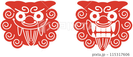 沖縄のシンプルなシーサー 沖縄のシンプルなシーサー 115317606