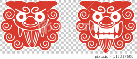 沖縄のシンプルなシーサー 沖縄のシンプルなシーサー 115317606