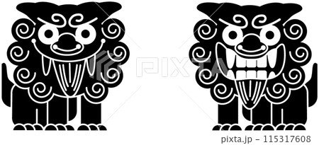 沖縄のシンプルなシーサー 115317608