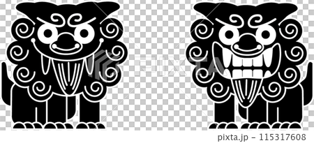 沖縄のシンプルなシーサー 115317608