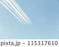 飛行機雲とブルーインパルス 115317610