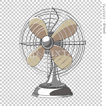 レトロな扇風機のベクターイラスト レトロな扇風機のベクターイラスト 115317751