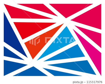 幾何学模様　三角形　グラデーション 115317976