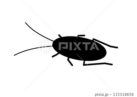ゴキブリのシルエット　 115318658