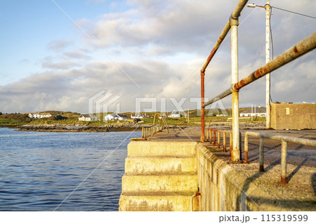 Concrete stairs at Rosbeg harbour, County Donegal, Ireland Concrete stairs at Rosbeg harbour, County Donegal, Ireland 115319599