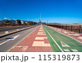 Highway and bike path on the coast of Kastelon. High quality photo 115319873