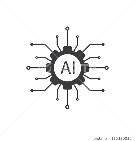 Artificial intelligence technology icon Artificial intelligence technology icon 115320036