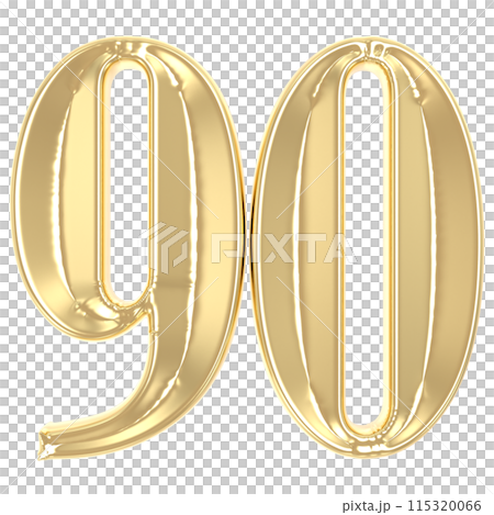 Gold Number 3D Render 115320066