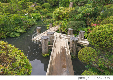 山形 鶴舞園 池畔の風景 山形 鶴舞園 池畔の風景 115320379