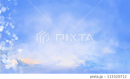 水色の空に浮かぶしゃぼん玉 水色の空に浮かぶしゃぼん玉 115320712