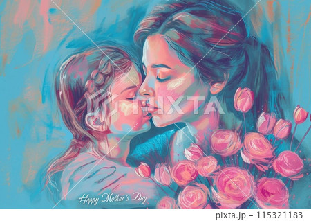 Sweet Pastel Art for Mother's Day Celebrations Sweet Pastel Art for Mother's Day Celebrations 115321183
