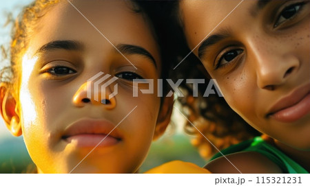 Talented Brazilian Footballer with Proud Mother Talented Brazilian Footballer with Proud Mother 115321231