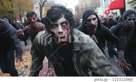 Apocalyptic Havoc: Citizens Transformed in Zombie Nightmare 115322068