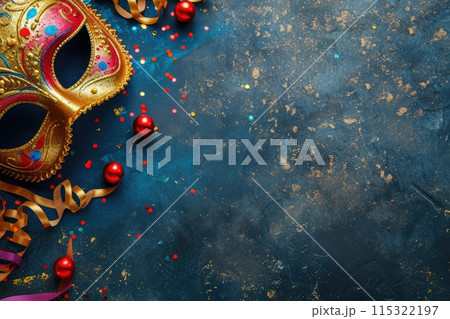 Colorful Festive Scene: Purim and Carnaval Delight 115322197