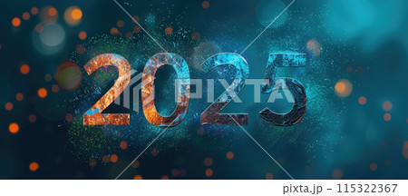 Trendy 2025 Lettering Concept 115322367