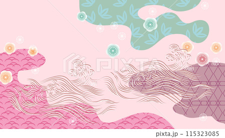 Traditional Japanese Art Background 115323085