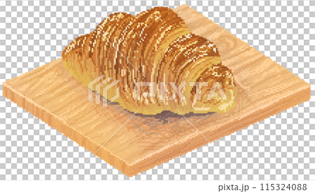 Croissant in pixel art style 115324088