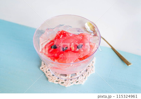 スイカのサイダーゼリー 115324961