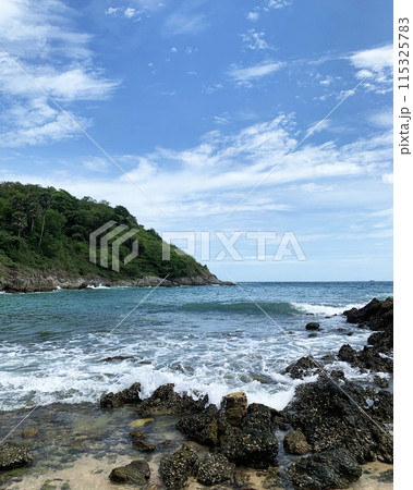 sea shore with blue sky 115325783