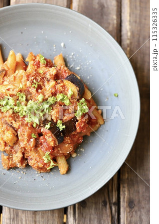 ソイミートを使ったヘルシーなペンネアラビアータ 115326335