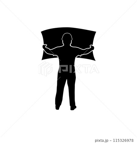 Builder worker silhouette vector 115326978