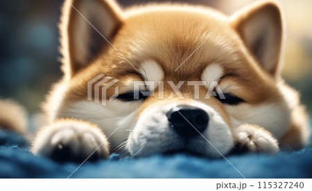 太陽の下で眠る子犬 太陽の下で眠る子犬 115327240