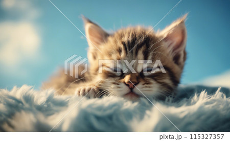 太陽の下で寝ている子猫 太陽の下で寝ている子猫 115327357