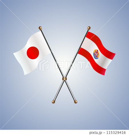 Japan and French Polynesia flags relations 115329416