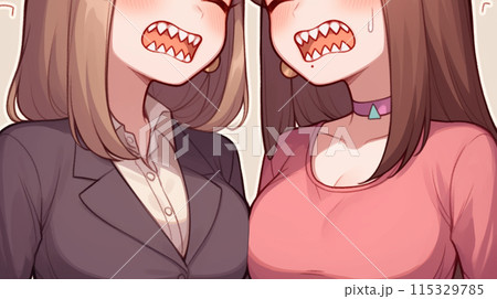 怒りをあらわにしている女性たち