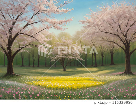 trees in springのイラスト素材 [115329956] - PIXTA