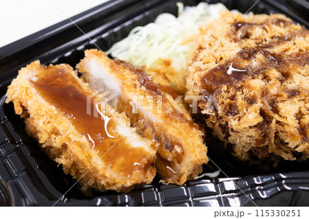 おいしいメンチカツとヒレカツ弁当 115330251