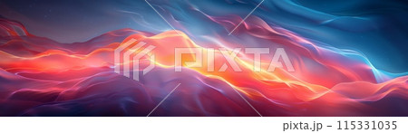 A colorful wave of light with a dark background 115331035