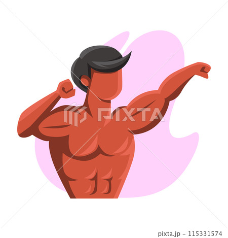 Vector man bodybuilder gymnast sportsman illustration design Vector man bodybuilder gymnast sportsman illustration design 115331574