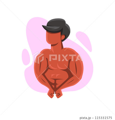 Vector man bodybuilder gymnast sportsman illustration design 115331575