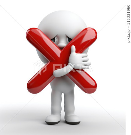 Banning entry: a 3d prohibition concept with a red x sign, a virtual warning symbolizing restricted access for banners and websites, ensuring digital safety and control in a visually impactful design. 115331960