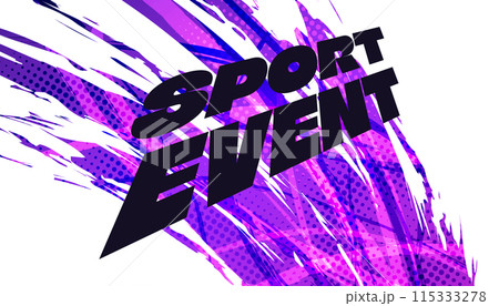 Abstract Background with Purple Gradient Brush. Grunge Sport Background for Banner or Poster Design 115333278
