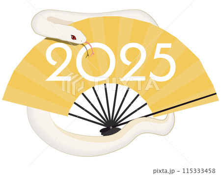 2025年巳年（年賀状素材） 115333458